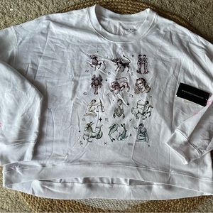 Pretty Rebellious cropped zodiac sweatshirt-xl